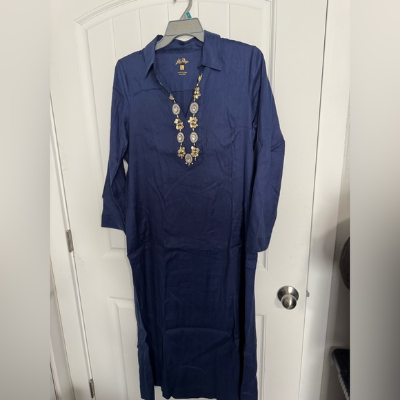 LILLY PULITZER SIMONA DRESS - LOW TIDE NAVY Large NWT - Picture 6 of 9